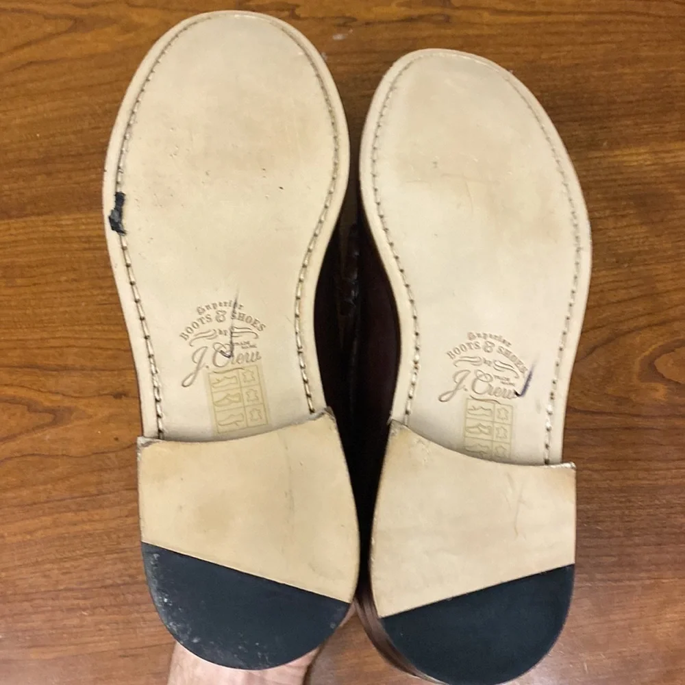 J. Crew Men's Brown Leather Penny Loafers